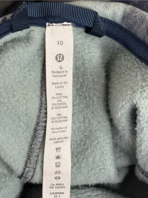 Lululemon Loungeful Cropped Hoodie Heritage Camo Wash WP Blue Multi size 10 thumbnail 4