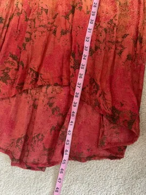 Angie High Low Dress Womens L Pink Festival‎ Brunch Resort Coastal Cruise Beach thumbnail 13