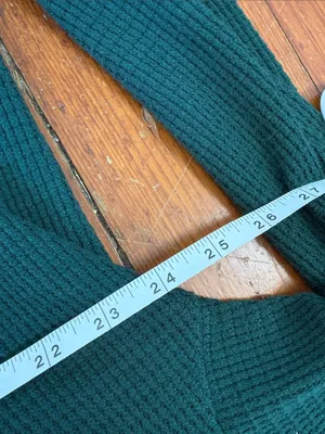 American Eagle‎ Outfitters Deep Green Waffle Knit Crew Sweater Shirt Large thumbnail 5