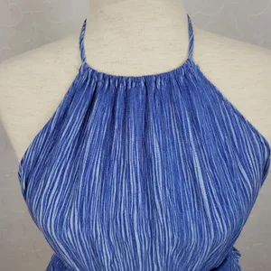 Lulus Womens‎ Downright Darling Dress Medium Blue Halter Open Back Mini Rodeo thumbnail 11