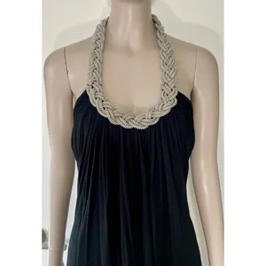 Cable & Gauge Black Braided Chain Halter Top thumbnail 3