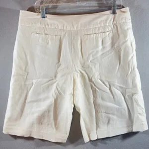 19 | Coastal Summer Resortwear Linen Blend Bermuda Shorts Arctic White Womens 14 thumbnail 2