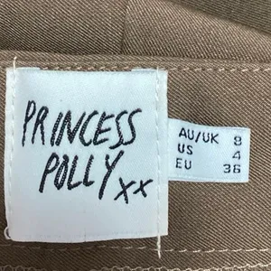 Princess Polly Women's Brown High Rise Front Pleated Wide Leg Dress Pants Size 4 thumbnail 4