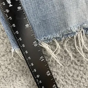 VTG Abercrombie & Fitch Jean Shorts 6 Light Wash Distressed Cut Off Bermuda Y2K thumbnail 11