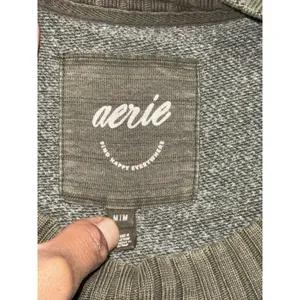 Aerie Green Crewneck Sweatshirt Oversized Pullover Size M thumbnail 3