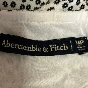 Abercrombie & Fitch White Black Satin Floral Sleeveless Midi Cami Camisole Dress thumbnail 5