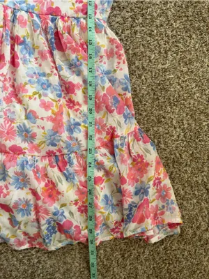 Altar'd State Pink Blue Floral Square-Neck Puff Sleeve Mini Dress High Tea XL thumbnail 10