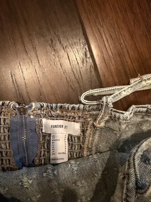 Forever 21 Pattern Jean dress thumbnail 3