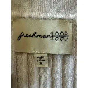 Freshman 1996 cable knit polo top white XL thumbnail 3