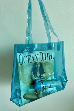 New! Clear Tote bag Blue thumbnail 1