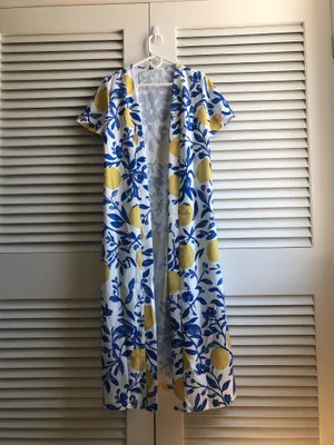 NWOT Vibrant Lemon Dress/Kimono/cover up. Size Small thumbnail 4