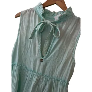Simply Southern‎ Seafoam Green Cotton Gauze Tiered Ruffle Mini Dress Small NWT thumbnail 11