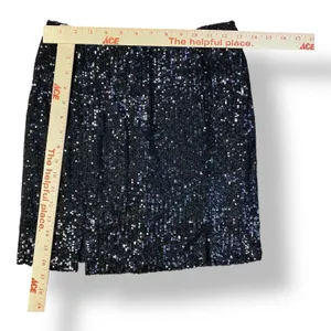 Love on‎ a Hanger Sequined Mini Skirt Juniors Size 7 Black Party thumbnail 3