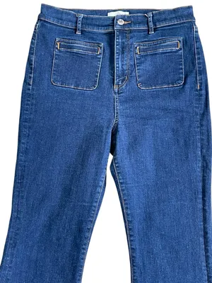 Loft The Slim Flare Jeans Women’s Size 30/10 Super High Rise Boho Festival thumbnail 2