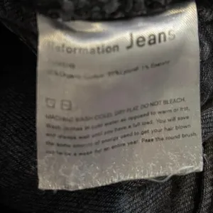 Reformation Jeans Size 23 Straight Leg Erie Wash Vintage Black High Rise Waist thumbnail 4