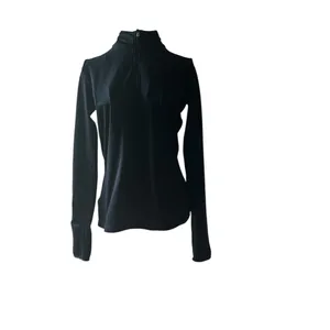 Nike Women's Black Long Sleeve Top with Zip thumbnail 2