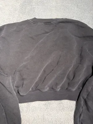 Aerie offline Cropped Crewneck Sweatshirt charcoal small thumbnail 8