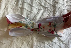 Handmade Floral Strapless Bikini Top Multi Size XS thumbnail 4