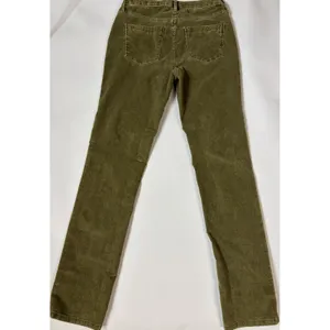 JAG Olive Green Corduroy Pants Women Straight Leg Stretch Y2K Western Glove Work thumbnail 3