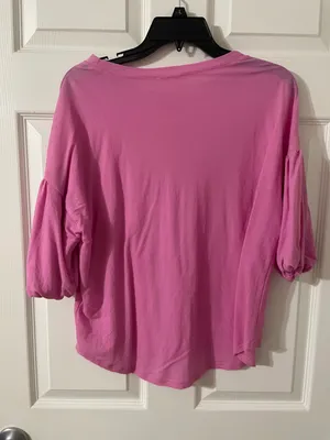 ee:some Pink Bubble Sleeve Top thumbnail 2