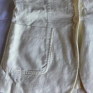 Ann Taylor Butter Yellow Linen Vest thumbnail 7