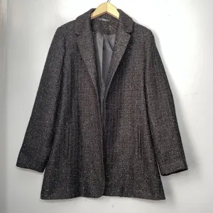 Black Silver Sparkle Tweed Jacket Women Size US 10 12 Formal Coat Event Evening thumbnail 1