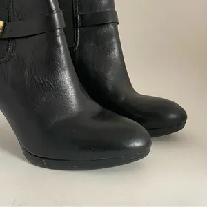 Tommy Hilfiger High Heels Boots Women’s size 9.5 Black Leather Buckle‎ thumbnail 2