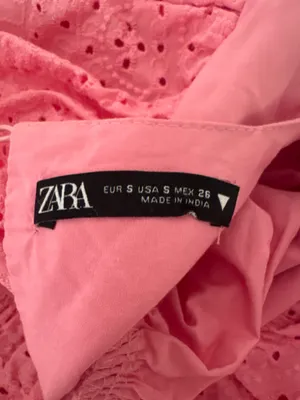 Zara pink ruffled poplin blouse thumbnail 3