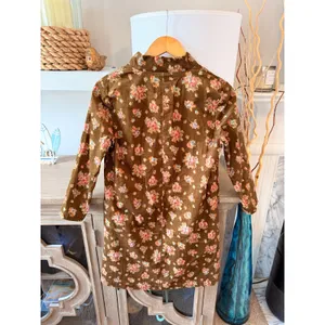 Tuckernuck Hazel Bouquet Corduroy Clifton Dress Women Brown XS thumbnail 4