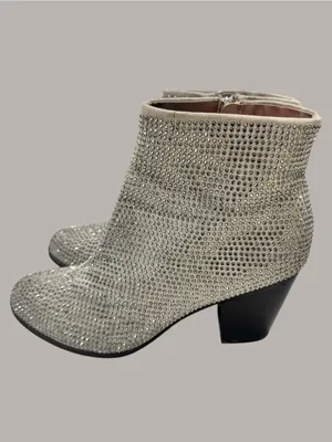 Juicy Couture Cavora Taupe Rhinestone Ankle Booties Size 10 Western Glam thumbnail 2