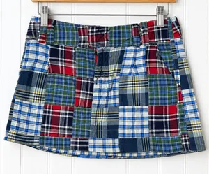 American Eagle Outfitters Patchwork Plaid Micro Mini Skirt Y2K Size 0 thumbnail 1