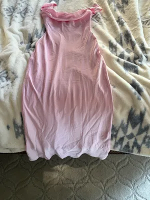 Beginning Boutique Dress Maxi Satin Pink thumbnail 4