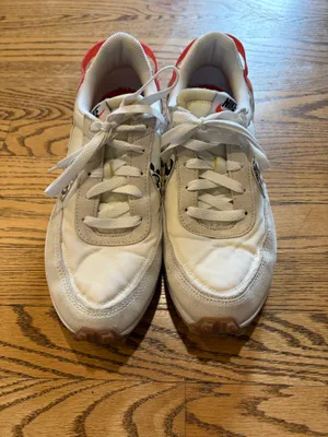 Nike Waffle Debut Sneakers White Orange Leopard thumbnail 10