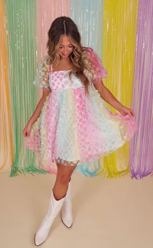 Nana Macs Rainbow Flower Dress thumbnail 1