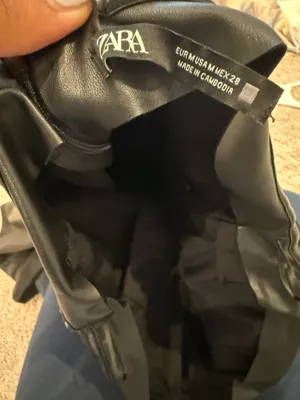ZARA Leather Strapless Dress thumbnail 4