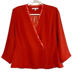 CAbi Orange Wrap Blazer Jane Jacket Size 4 thumbnail 1