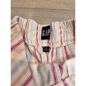 GAP Striped Shorts Womens Linen Size Small S‎ Elastic Waist Casual thumbnail 3