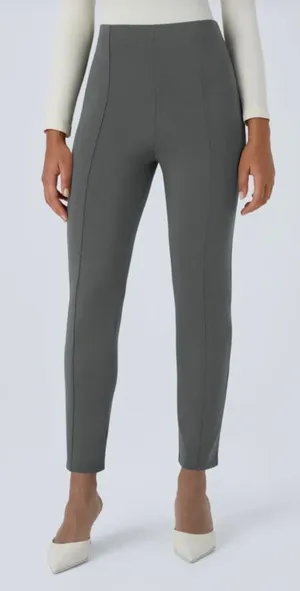 Halara Flex SculptKnit High Waisted Pocket Slim Work Pants Sedona Sage Grey M thumbnail 1
