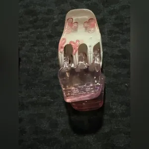 Set of Six Pink and Clear Hair Claw Clips Set thumbnail 2