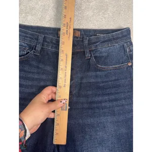 judy blue straight leg jeans button fly jeans 11/30 high rise dark wash thumbnail 10