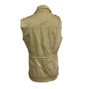 Buckle BKE‎ Women's S Tan Vest Utility Cargo Boho Distressed Outerwear Vest thumbnail 6