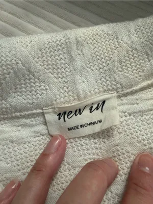 Cream Cable Knit Button thumbnail 4