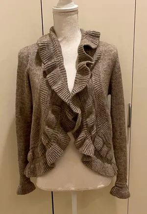 Chico’s taupe cardigan medium thumbnail 1