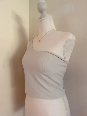 lululemon athletica One-Shoulder Ribbed Tank — Light Gray thumbnail 3
