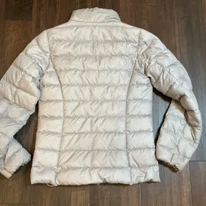 Eddie Bauer 650 Down Puffer Jacket Beige Quilted Full Zip Women XS Lightweight thumbnail 7