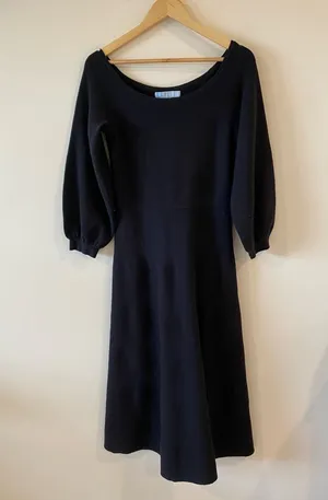 Hill House Maude Dress Black knit Size Large thumbnail 1