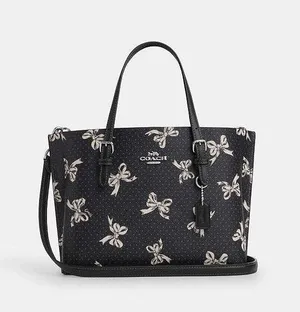 Coach NWT Mollie Tote Bag 25 With Bow Print Style CY648 $375 thumbnail 1
