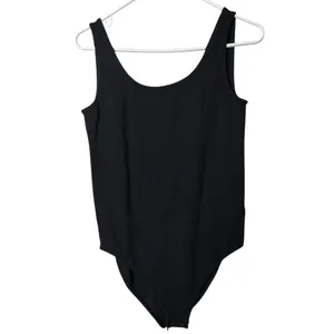 Old Navy Women's Black Closure Detail Sleeve Round Neck Bodysuit Sz M thumbnail 5
