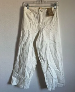 Madewell The Curvy Emmett Wide-Leg Jean in Tile White Welt Pocket Edition SZ 27 thumbnail 3