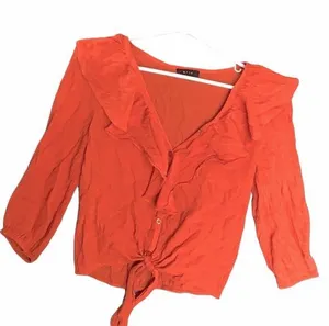 Plunging burnt orange/rust top Orange Size M thumbnail 1